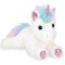 Bearington Rainbow Shimmers Unicorn Stuffed Animal - 10" Fluffy and Cuddly White Stuffed Unicorn Plush with Soft Plush Fur for Play and Cuddles - Adorable Rainbow Stuffy Gift for Toddlers and Kids